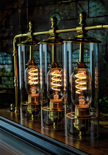 A great looking steampunk table lamp.