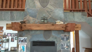 Beautiful rustic farmhouse 7" x 7" mantel with antique corbels