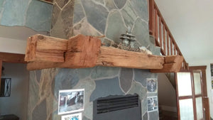 Beautiful rustic farmhouse 6" x 6" mantel with antique corbels