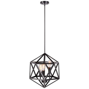 Industrial Chandelier wood and iron