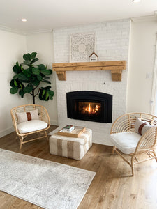 6" x 8" Mantel made from Reclaimed distressed wood beam fireplace mantel shelf with corbels "REAL BEAM"